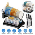 2-Tier Dish Drying Rack with Cup Holder and Drainboard by DailySale