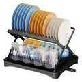 2-Tier Dish Drying Rack with Cup Holder and Drainboard by DailySale