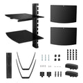 2 Tier Dual Glass Shelf Wall Mount by DailySale