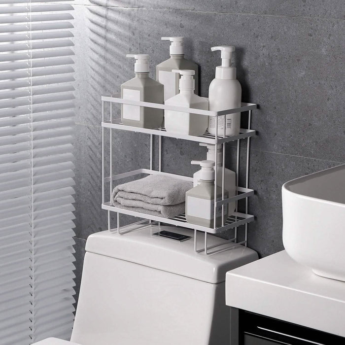 2-Tier Over the Toilet Storage Shelf Rack by DailySale