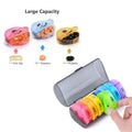2 Times A Day AM PM Weekly Pill Organizer Large Daily Pill Box With Black Case For Travel by DailySale