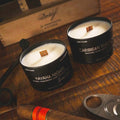 2 Wood Wick Candle Set for Men | Masculine Scent | Gift Box by Active Doodie Gear­®