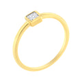 14K Yellow Gold Plated .925 Sterling Silver 1/20 cttw Miracle Set Diamond Promise Ring (J-K Color, I1-I2 Clarity) - Size 6 by Bids.com