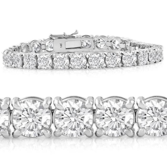 20 Ct Lab Grown Diamond Tennis Bracelet 14k White Gold 7" by DailySale
