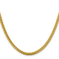 20 inch Miami Cuban Unisex Chain Necklace 14k Gold by Fine Color Jewels