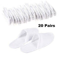 20-Pairs: Spa Hotel Guest Soft Slippers Closed Toe Disposable Travel Slipper by DailySale