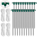 20-Piece: 9.8-Inch Tent Pegs Ropes Set by DailySale