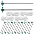 20-Piece: 9.8-Inch Tent Pegs Ropes Set by DailySale