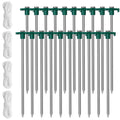 20-Piece: 9.8-Inch Tent Pegs Ropes Set by DailySale