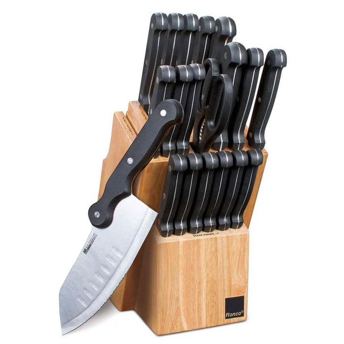 20-Piece: Professional Kitchen Knife Set with Knife Block by DailySale