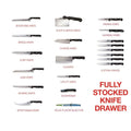 20-Piece: Ronco Full-Tang Handle Professional Kitchen Knife Set by DailySale