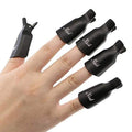 20-Piece Set: Plastic Acrylic Nail Art Soak Off Cap Clip UV Gel Polish Remover Wrap Tool by DailySale
