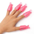 20-Piece Set: Plastic Acrylic Nail Art Soak Off Cap Clip UV Gel Polish Remover Wrap Tool by DailySale