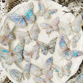 20-Pieces: Ice Crystal Laser Butterfly Decorative PET Stickers by DailySale