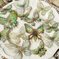 20-Pieces: Ice Crystal Laser Butterfly Decorative PET Stickers by DailySale