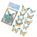 20-Pieces: Ice Crystal Laser Butterfly Decorative PET Stickers by DailySale