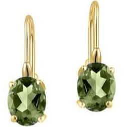 2.00 CTTW Genuine Peridot Leverback Earrings in 18k Yellow gold by DailySale