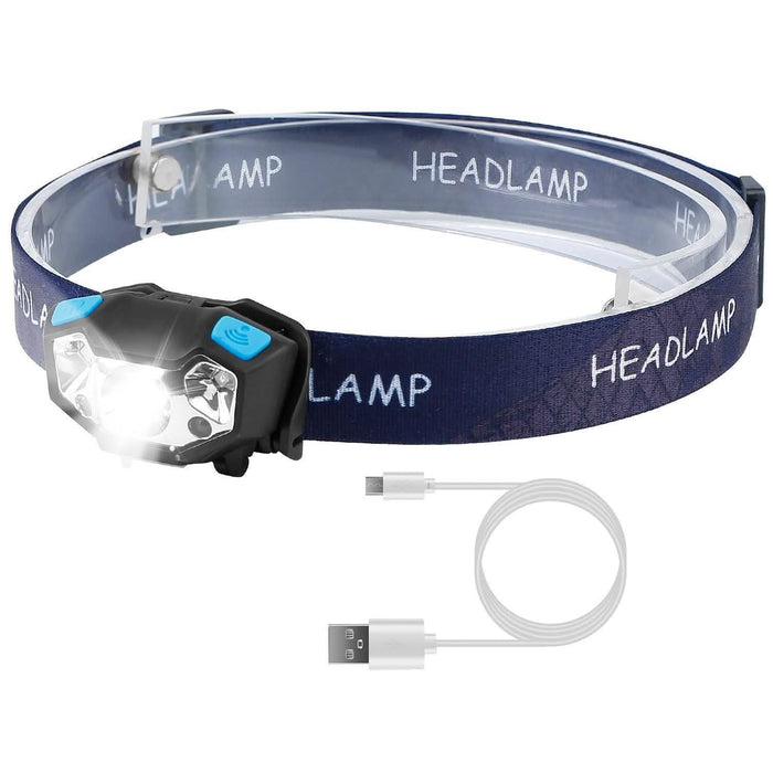 20000LM LED Headlamp USB Rechargeable Wave Motion Sensor Headlight by DailySale