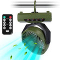 20000mAh Rechargeable Oscillating Camping Fan with Flashlight Hanging Hook Remote Control by DailySale