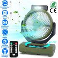 20000mAh Rechargeable Oscillating Camping Fan with Flashlight Hanging Hook Remote Control by DailySale