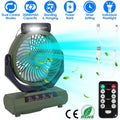 20000mAh Rechargeable Oscillating Camping Fan with Flashlight Hanging Hook Remote Control by DailySale