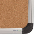 Universal Cork Board with Aluminum Frame, 24 x 18, Natural, Silver Frame