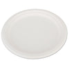 SCT ChampWare Heavyweight Bagasse Dinnerware, Plate, 10" dia, White, 500/Carton