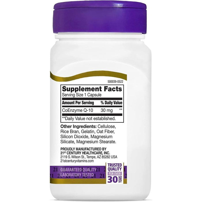 21st Century Co Q10 30 Mg Capsules by Pasteur Pharmacy