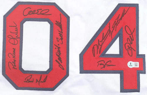 "2004 World Series Champions" Jersey Signed By (10) With Orlando Cabrera, Pokey Reese, Keith Foulke, Terry Francona (Beckett) Boston Red Sox by Price Is Right Miami