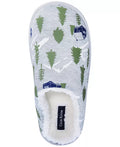 Club Room Mens Forest-Print Fleece-Lined Slippers by Vanessa Jane