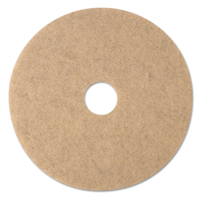 3M Ultra High-Speed Natural Blend Floor Burnishing Pads 3500, 20" Diameter, Tan, 5/Carton