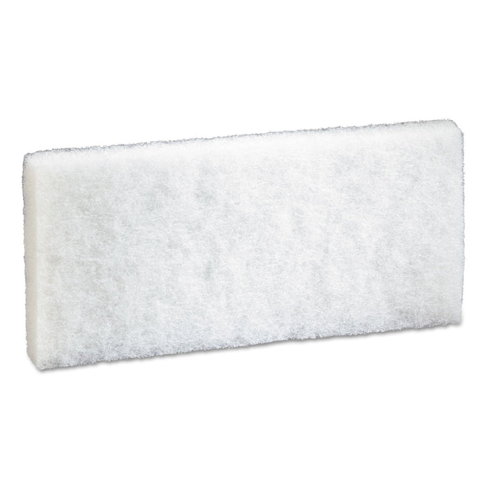 3M Doodlebug Scrub Pad, 4.63 x 10, White, 5/Pack, 4 Packs/Carton