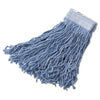 Rubbermaid Synthetic Wet Mop Heads, Blue, 16 oz, 5-In Blue Headband, 6/Carton