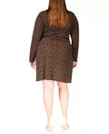 Michael Michael Kors Plus Size Animal-Print Faux-Wrap Dress – Suntan, Size 3X by Vanessa Jane