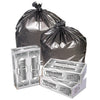 Pitt Plastics Titanium Low-Density Can Liners, 45 gal, 1.7 mil, 39" x 47", Silver, 50/Carton