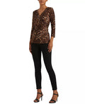 Lauren Ralph Lauren Ocelot-Print Stretch Jersey Top by Vanessa Jane