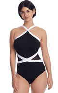 Anne Cole Signature Womens Hot Mesh High-Neck One-Piece Style-21MO02875 by Vanessa Jane