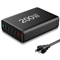 200W Fast Wall Charger with 6 Charging Ports Desktop USB Charging Station by DailySale