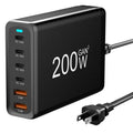 200W Fast Wall Charger with 6 Charging Ports Desktop USB Charging Station by DailySale