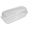 Dart Showtime Clear Hinged Containers, Hoagie Container, 29.9 oz, 5.1 x 9.9 x 3.5, Clear, Plastic, 100/Bag 2 Bags/Carton