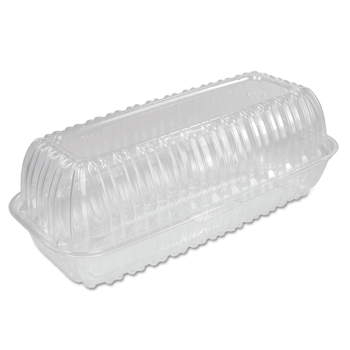 Dart Showtime Clear Hinged Containers, Hoagie Container, 29.9 oz, 5.1 x 9.9 x 3.5, Clear, Plastic, 100/Bag 2 Bags/Carton
