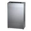 Rubbermaid Designer Line Silhouettes Waste Receptacle, Steel, 13 gal Capacity, Silver Metallic