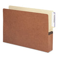 Smead Redrope Drop-Front End Tab File Pockets, 3.5" Expansion, Legal Size, Redrope, 10/Box