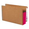 Smead Redrope Drop-Front End Tab File Pockets, Fully Lined 6.5" High Gussets, 3.5" Expansion, Legal Size, Redrope/Red, 10/Box