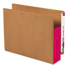 Smead Redrope Drop-Front End Tab File Pockets, Fully Lined 6.5" High Gussets, 3.5" Expansion, Letter Size, Redrope/Red, 10/Box