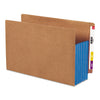 Smead Redrope Drop-Front End Tab File Pockets, Fully Lined 6.5" High Gussets, 5.25" Expansion, Legal Size, Redrope/Blue, 10/Box