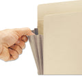 Smead Manila End Tab File Pockets with Tyvek-Lined Gussets, 3.5" Expansion, Legal Size, Manila, 10/Box
