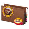 Smead Heavy-Duty Redrope End Tab TUFF Pockets, 3.5" Expansion, Legal Size, Redrope, 10/Box