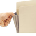 Smead Manila End Tab File Pockets with Tyvek-Lined Gussets, 3.5" Expansion, Letter Size, Manila, 10/Box