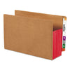 Smead Redrope Drop-Front End Tab File Pockets, Fully Lined 6.5" High Gussets, 5.25" Expansion, Legal Size, Redrope/Red, 10/Box